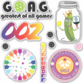 Schattig pickleball sticker blad, groot (Voorkant)