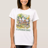 schattig picknick tekst toevoegen gnomen t-shirt (Voorkant)
