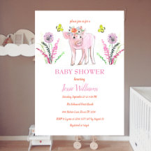 Schattig Piggy Baby shower Biglet Meisje Boerderij