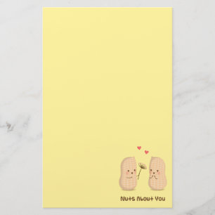 Schattig Pinda Koppel Verliefd Op Jou Voedsel Woor Briefpapier