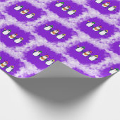 "schattig pingouin" kerst thema cadeaupapier (Hoek)