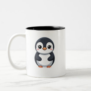 Schattig Pinguïn Aardig Dierenontwerp Tweekleurige Koffiemok