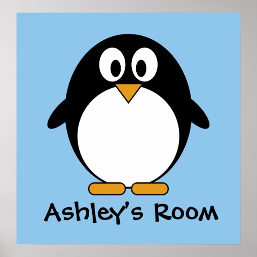 schattig pinguïn kind poster (Voorkant)