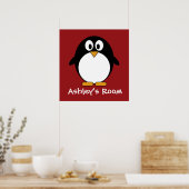 schattig pinguïn kind poster (Keuken)