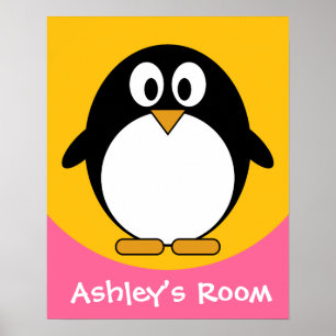 schattig pinguïn kind poster