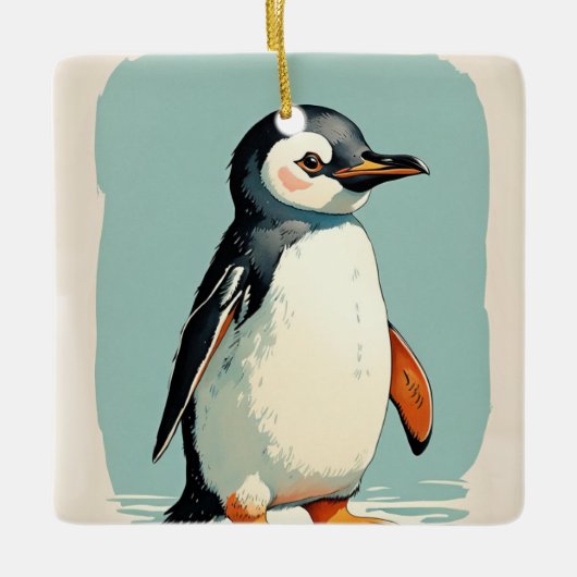 Schattig pinguïn Ornament (Voorkant)
