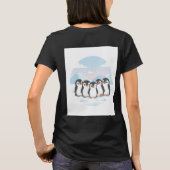 Schattig Pinguïn Team Dames T-shirt (Achterkant)