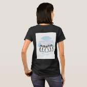 Schattig Pinguïn Team Dames T-shirt (Achterkant volledig)