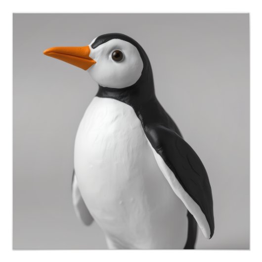 Schattig Pinguïnontwerp – Aardig Winterdier Foto Afdruk (Voorkant)