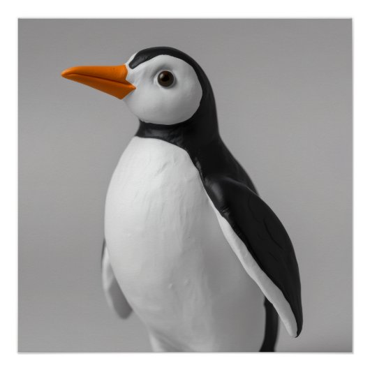 Schattig Pinguïnontwerp – Aardig Winterdier Perfect Poster (Voorkant)