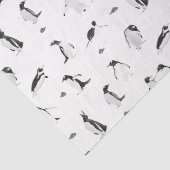 Schattig pinguïns monochroom patroon tissuepapier (Detail)
