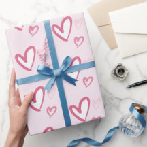 Schattig Pink Hearts Wrapping Paper voor Special G
