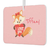 Schattig Pink I Love You Fox Luchtverfrisser (Links)