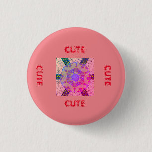 schattig PINK _RED Ronde Button 3,2 Cm