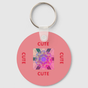 schattig PINK _RED Sleutelhanger