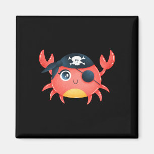 Schattig piratenkrab ontwerp dierenvriend cadeau v magneet