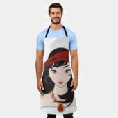 Schattig Piratenmeisje Schort (Gedragen)