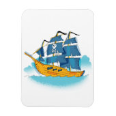 Schattig Piratenschip Cartoon Magneet (Verticaal)