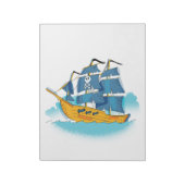 Schattig Piratenschip Cartoon Notitieblok (Linkerzijde)