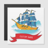 Schattig Piratenschip Cartooneske tekst (Voorkant / Achterkant)