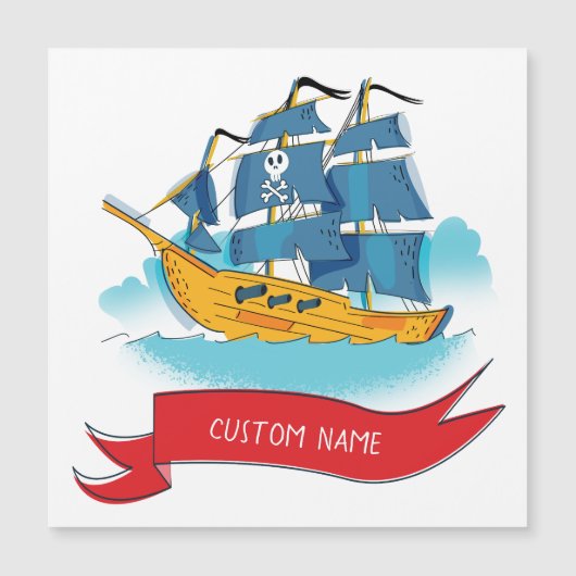 Schattig Piratenschip Cartooneske tekst (Voorkant)