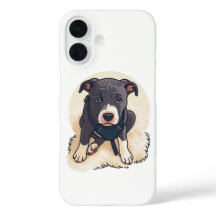 Schattig Pitbull Puppies Hond Cartoon Ontwerp