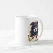 Schattig Pitbull Puppychondesign Koffiemok (Voorkant rechts)