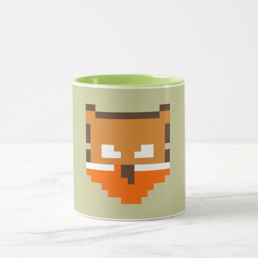 Schattig pixeled vos gezicht mok (Midden)