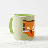 Schattig pixeled vos gezicht mok (Voorkant links)