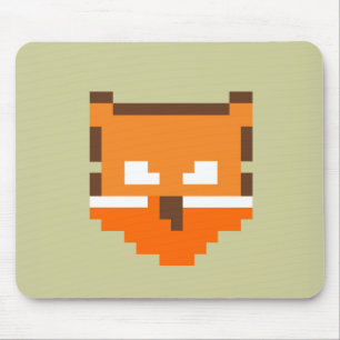 Schattig pixeled vos gezicht muismat