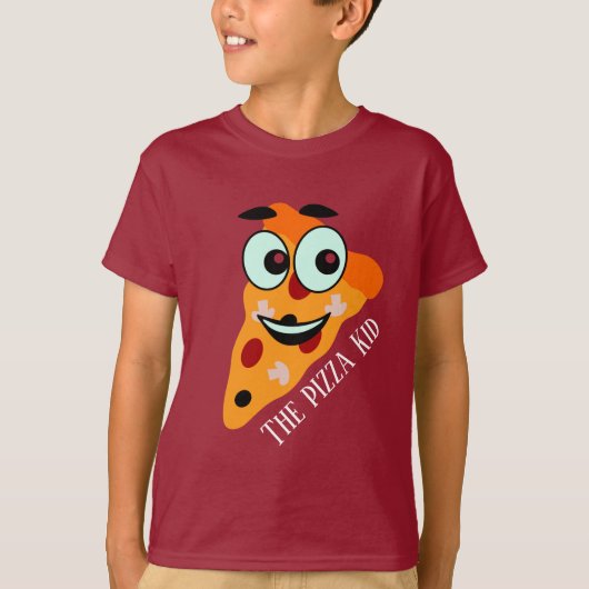 schattig pizza kind toevoegen tekst t-shirt (Voorkant)