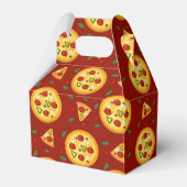 schattig pizzafeestje betegeld patroon bedankdoosjes (Voorkant Zijde)