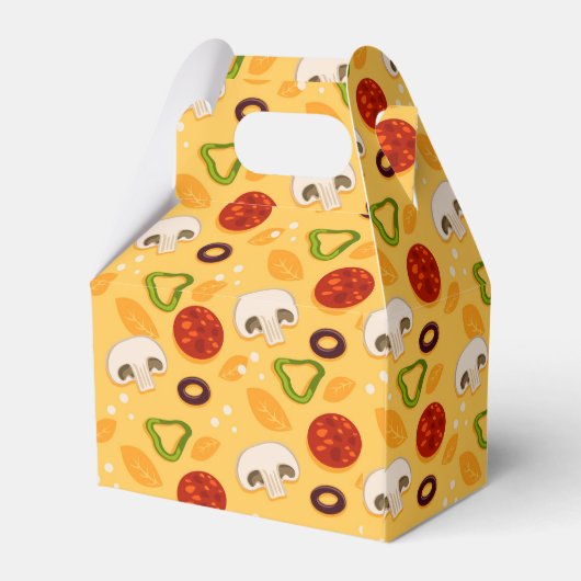 schattig pizzafeestje gevlekt patroon Favor Box Bedankdoosjes (Achterkant)