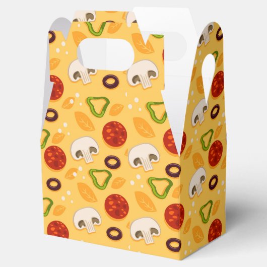 schattig pizzafeestje gevlekt patroon Favor Box Bedankdoosjes (Geopend)