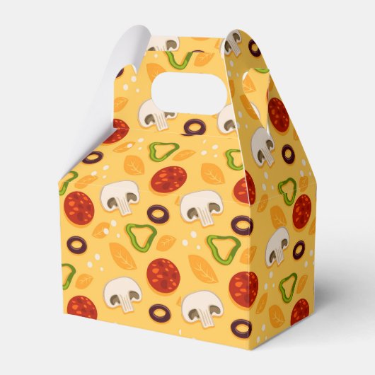 schattig pizzafeestje gevlekt patroon Favor Box Bedankdoosjes (Voorkant Zijde)