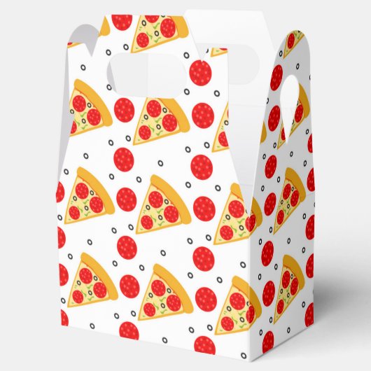 schattig pizzafeestje gevlekt patroon Favor Box Bedankdoosjes (Geopend)
