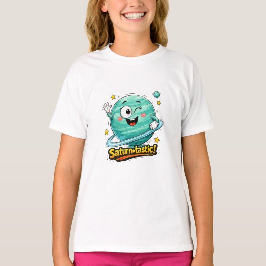 Schattig planeet aarde karakter t-shirt (Voorkant)