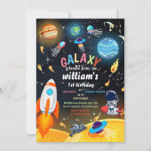 schattig planeet Alien Stars Space Galaxy 1e Verja Kaart (Voorkant)