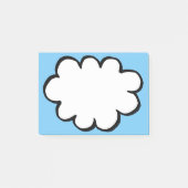 Schattig Plezierig Modern Eenvoudig Gedachtenwolk Post-it® Notes (Voorkant)