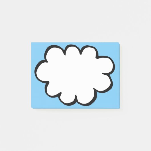 Schattig Plezierig Modern Eenvoudig Gedachtenwolk Post-it® Notes (Voorkant)