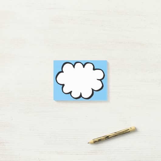 Schattig Plezierig Modern Eenvoudig Gedachtenwolk Post-it® Notes (Op bureau)