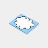 Schattig Plezierig Modern Eenvoudig Gedachtenwolk Post-it® Notes (Schuin)