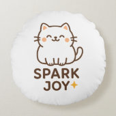 "Schattig pluizig kattendecoratief kussen – Spark  (Voorkant)
