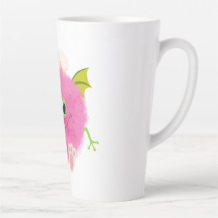 Schattig pluizig konijn monster latte mok