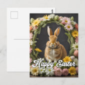 Schattig pluizig Pasen konijn Briefkaart (Voorkant / Achterkant)