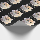 Schattig pluizig sinaasappel en witte kitten cat cadeaupapier (Hoek)