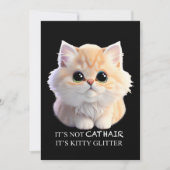 Schattig pluizig sinaasappel en witte kitten cat kaart (Voorkant)