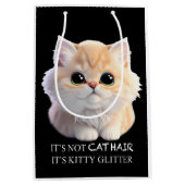 Schattig pluizig sinaasappel en witte kitten cat medium cadeauzakje (Voorkant)