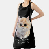 Schattig pluizig sinaasappel en witte kitten cat schort (Insitu)