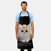 Schattig pluizig sinaasappel en witte kitten cat schort (Gedragen)